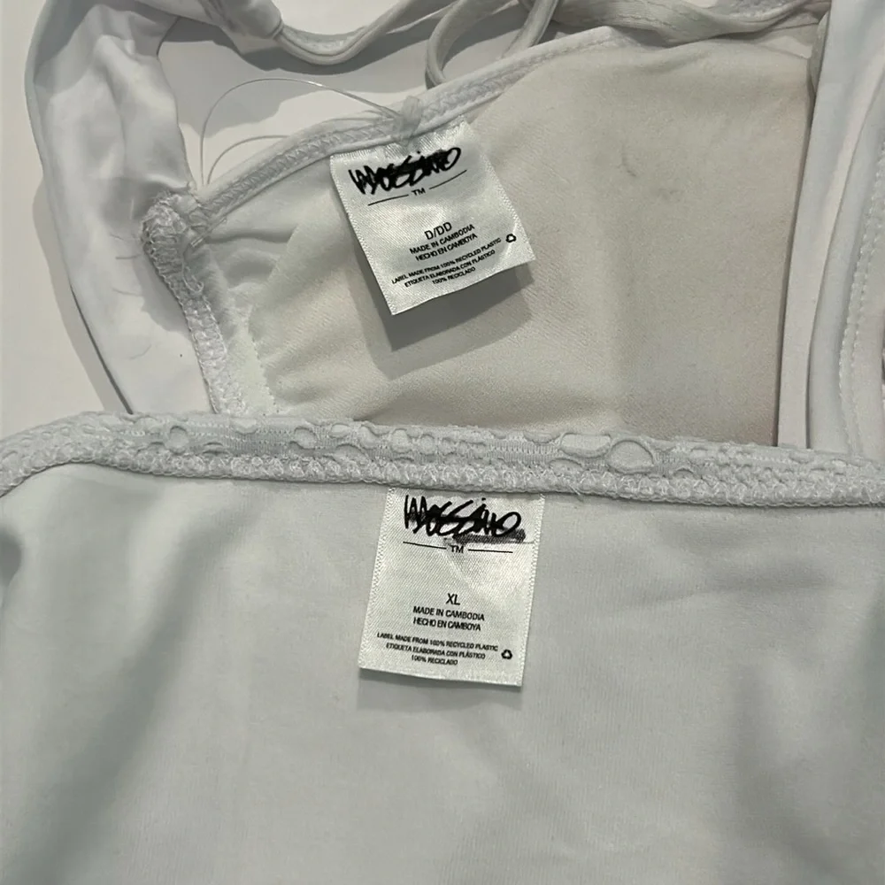 Mossimo white two piece bikini swim set size XL D/DD new